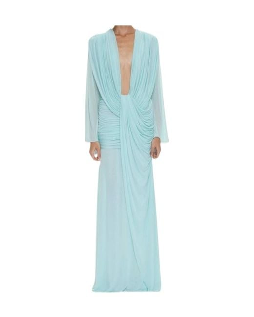Christopher Esber Blue Long-Sleeved Dress