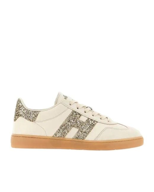 Hogan White Logo Embellished Zapatillas Cool Sneakers