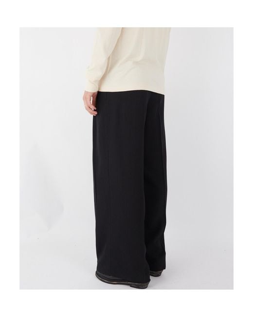 Jil Sander Black Heavy Wide Trousers for men