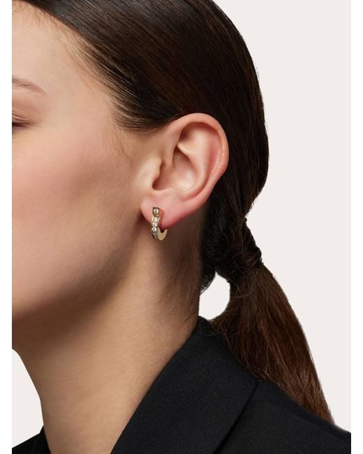 Ferragamo Metallic Ferragamo Gancini Embellished Earrings