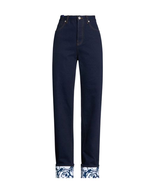 Burberry Blue Dark Wash Straight Leg Jeans