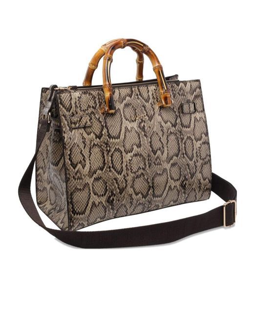 Liu Jo Brown Printed Tote Bag
