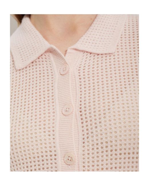 Re/done White Short-Sleeved Knitted Cardigan