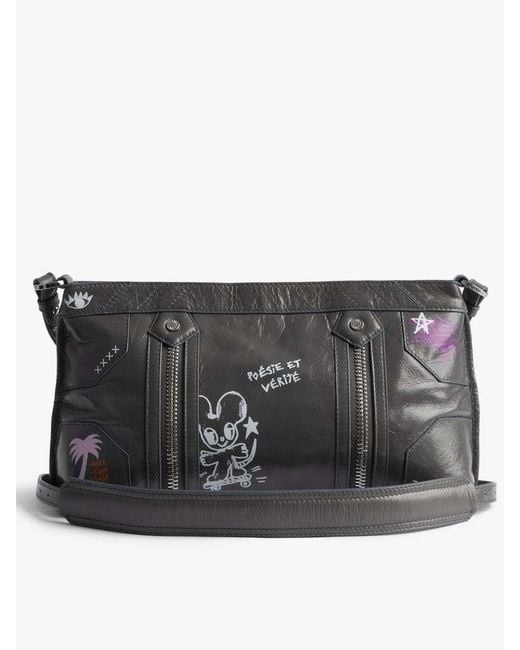 Zadig & Voltaire Black X Humberto Cruz Sunny Mood Zipped Crossbody Bag