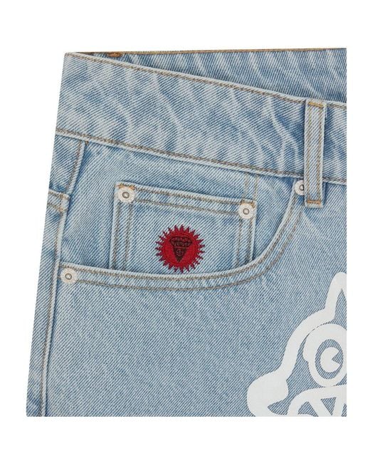 ICECREAM Blue Run Dog Straight Leg Jeans for men