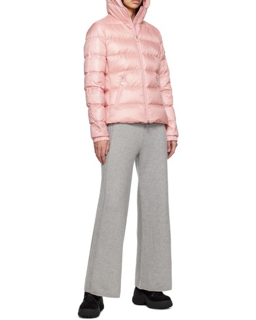 Moncler Pink Zip-Up Padded Jacket