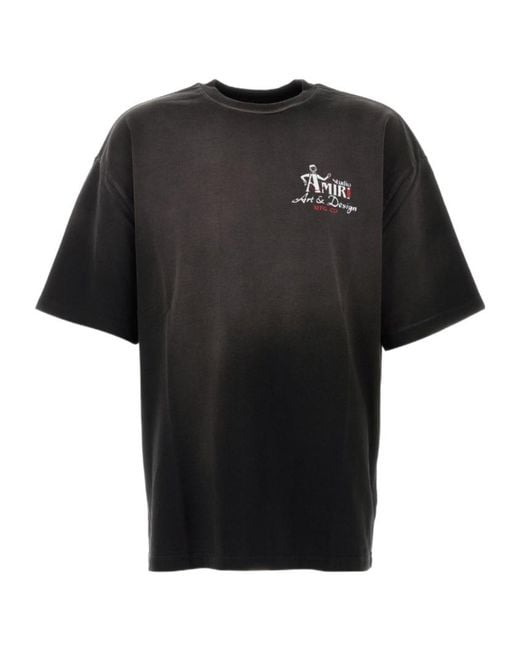 Amiri Black Studio Oversized Logo T-Shirt for men
