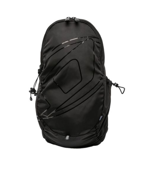 DIESEL Black Drape Sling Bag One-Shoulder Backpack for men