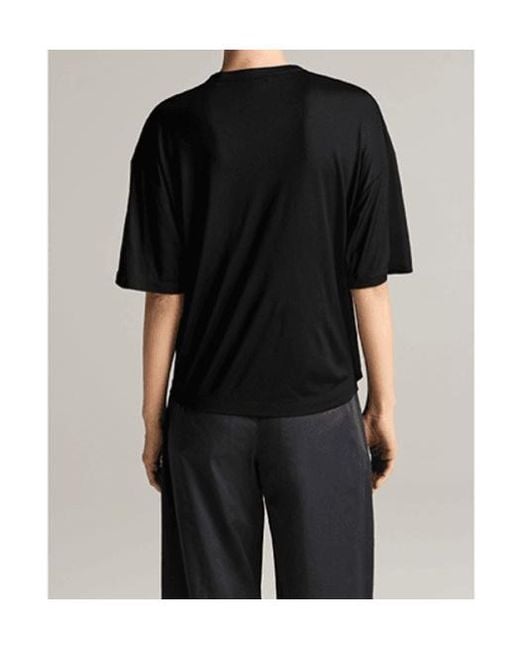 Vince Black Short-Sleeved Crew Neck Shirt