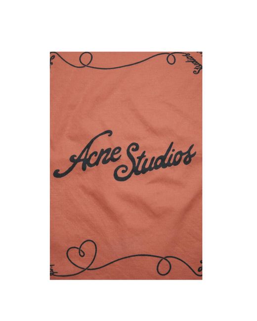 Acne Multicolor Logo-Print Scarf for men