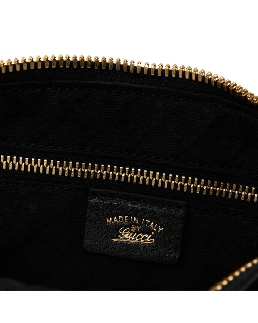 Gucci Black Grainedleather Barrel Bag