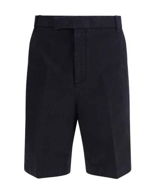 Thom Browne Blue Buttoned Chino Shorts for men