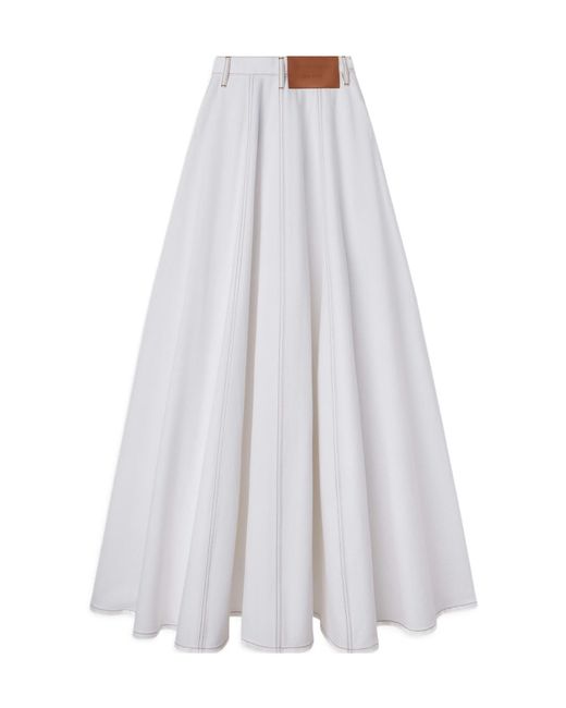 FRAME White High Waist Denim Skirt