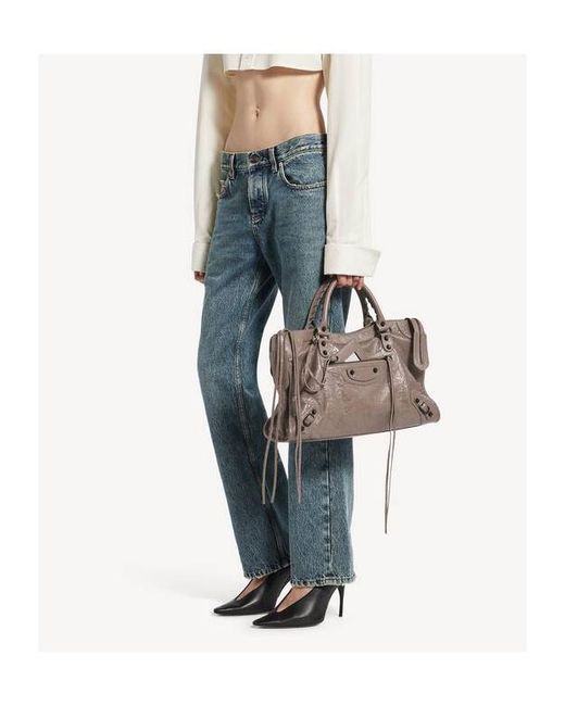 Balenciaga Metallic Le City Medium Shoulder Bag