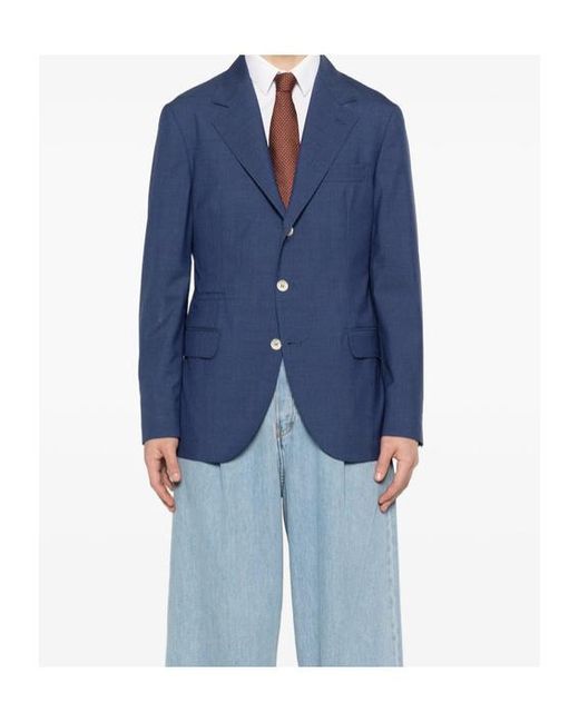 Brunello Cucinelli Blue Jackets for men