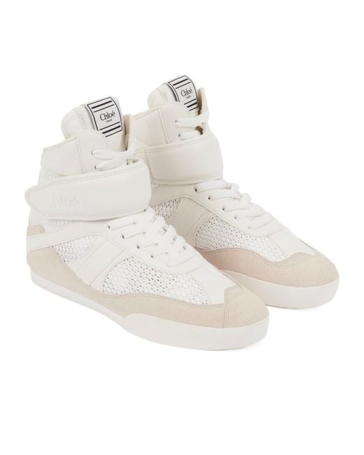 Chloé White Chloé Kick High-Top Sneakers