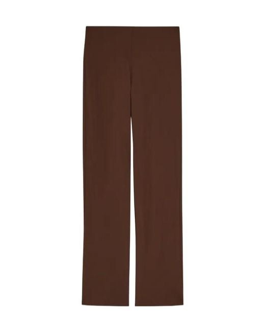 Reformation Brown Straight-Leg Trousers