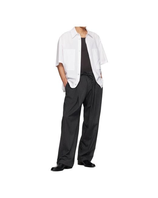 Wooyoungmi White Short-Sleeved Cotton Shirt for men