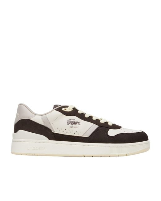 Lacoste White T-Clip Set Leather Sneakers for men