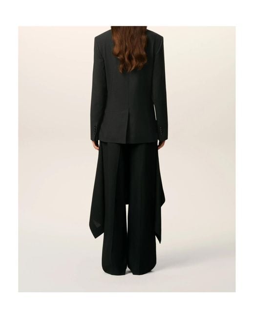 AMI Black Double-Breasted Tailored Blazer