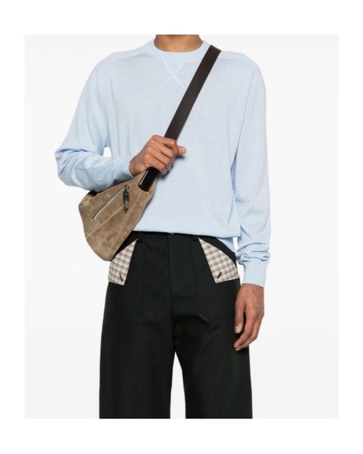 Jacquemus Blue Logo-Embroidered Top for men