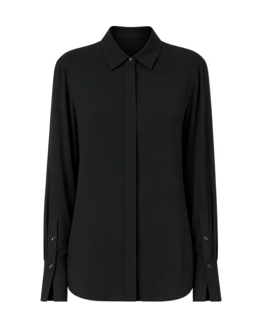Liu Jo Black Long-Sleeve Button-Up Shirt