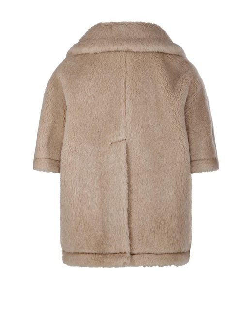 Max Mara Natural Corvino1 Button-Up Cape