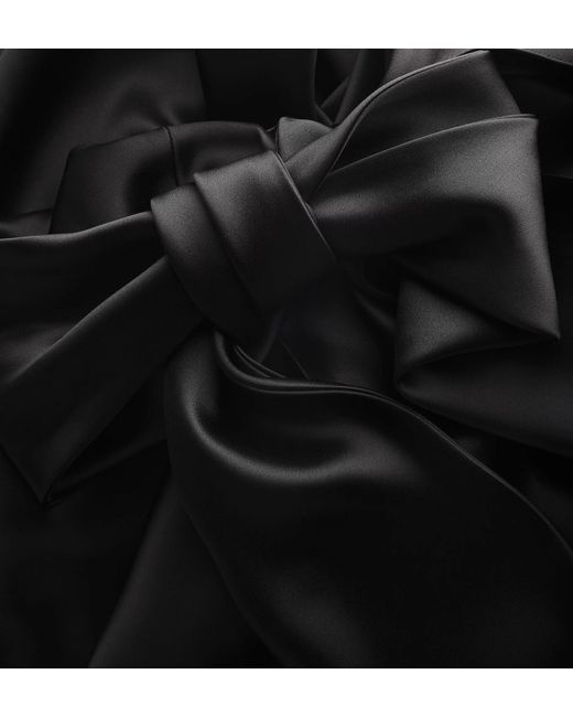 Dior Black A-Line Dress With Bow Collar