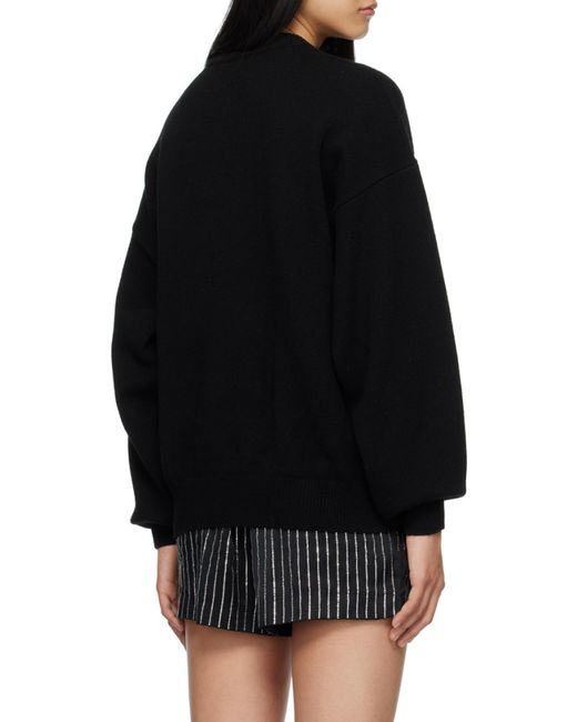Alexander Wang Black Beiress Crystal-Embellished Wool Jumper