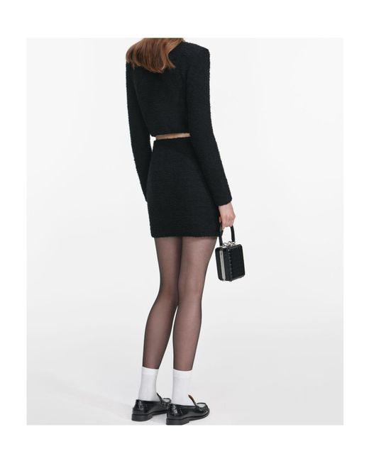 Self-Portrait Black Embellished Crewneck Cardigan
