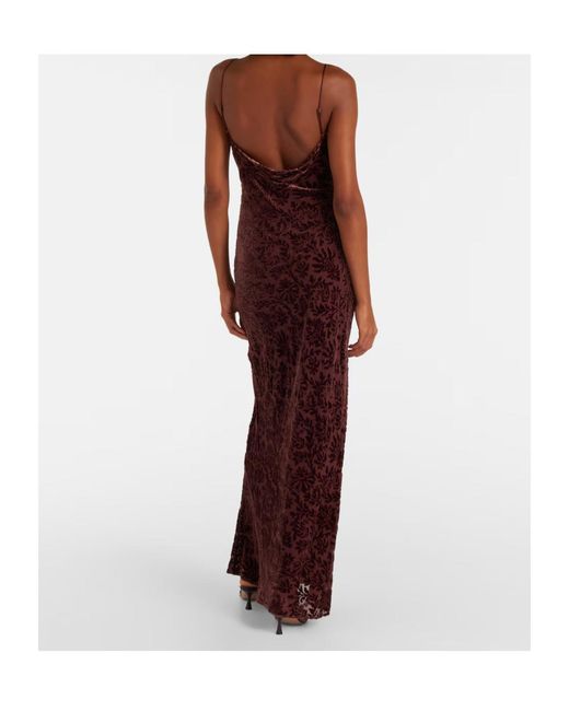 Veronica Beard Red Jolynn Jacquard Maxi Dress