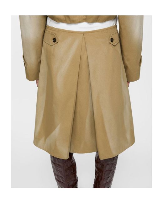 Acne Natural Twill Midi Skirt