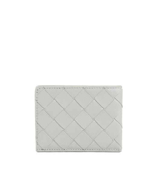 Bottega Veneta White Rhombic Pattern Card Bag