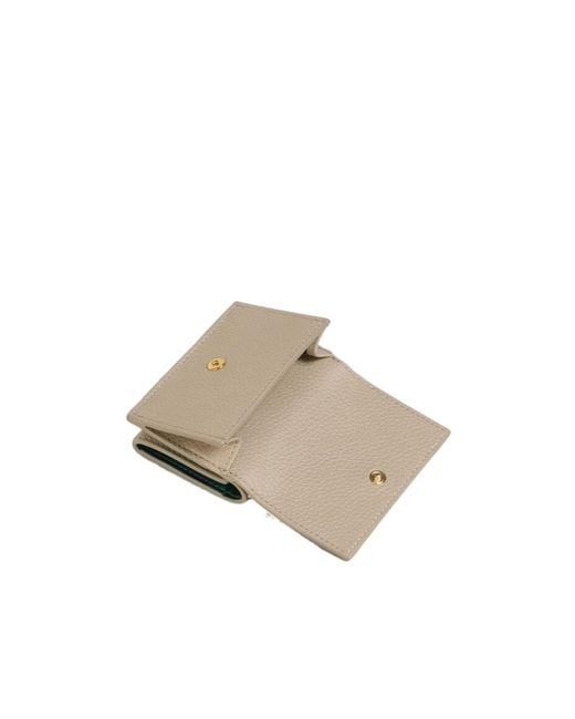 Marni Natural Logo-Debossed Leather Rectangular Wallet