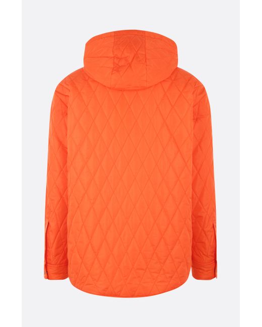 DSquared² Orange Logo-Patch Quilted Jacket for men