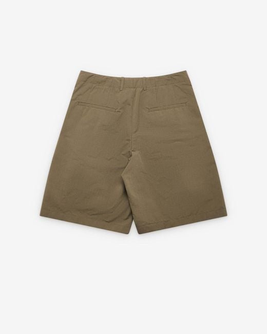 Our Legacy Green Pleated Tailored Shorts for men