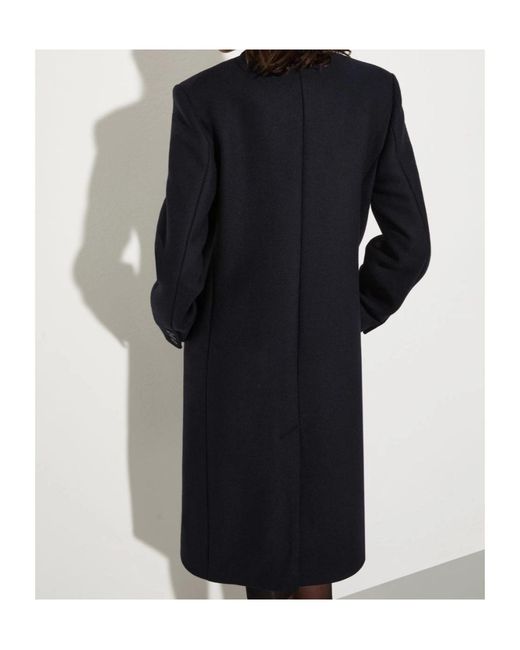 MAX&Co. Blue Wool-Twill Coat