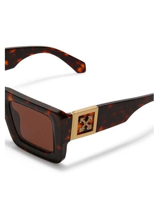 Off-White c/o Virgil Abloh Brown Leonardo Sunglasses for men
