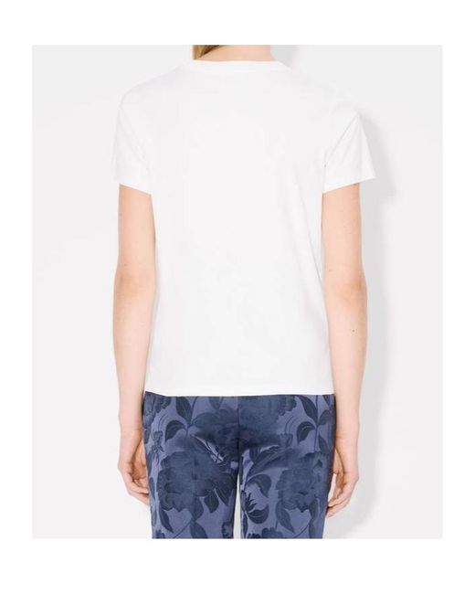 KENZO White Peonies Printed T-Shirt