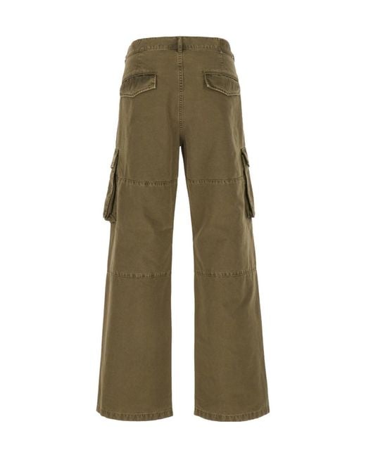Golden Goose Deluxe Brand Green Cargo Pants With Wide Leg And Pockets for men