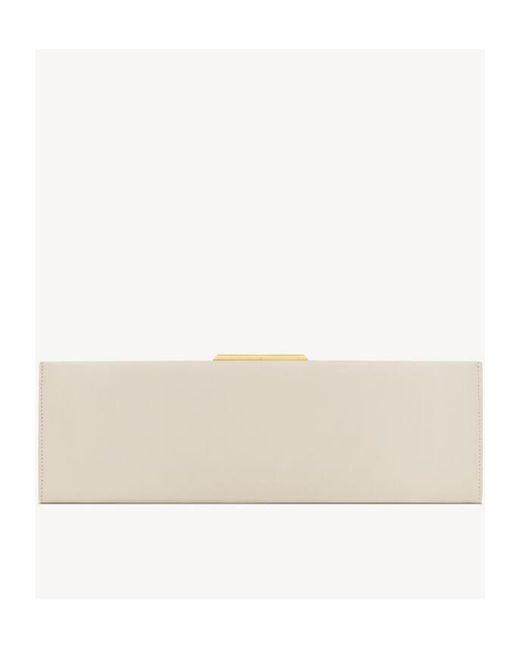Saint Laurent Natural Midnight Large Clutch