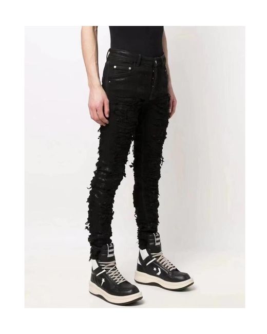 Rick Owens Black Imitation Old Jeans