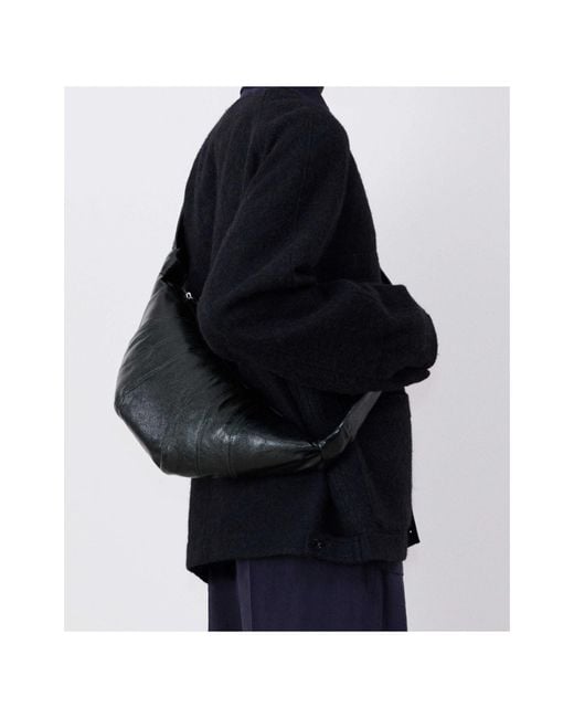 Lemaire Black Medium Croissant Bag