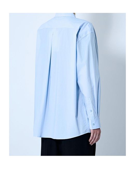 Totême Blue Totême Button-Up Long Sleeved Shirt