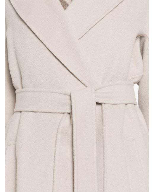Max Mara White 'S Elisa Belted Coat