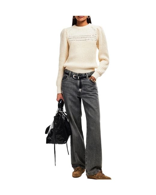 Isabel Marant White Cable Knit Jumper