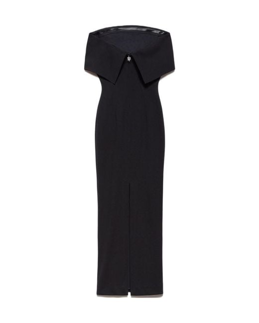 Aniye By Black Off-Shoulder Slit-Detail Maxi Dress