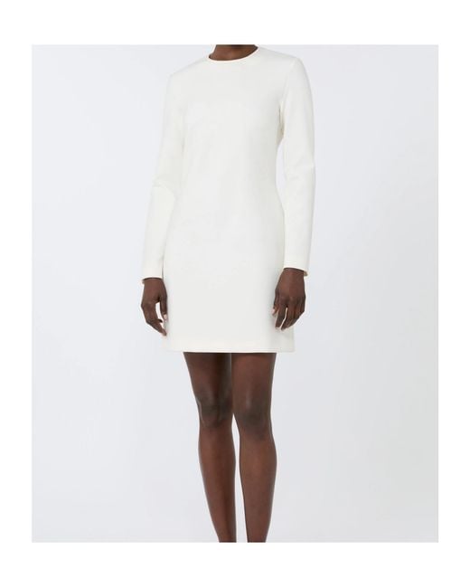 Max Mara White Short Scuba Jersey Dress