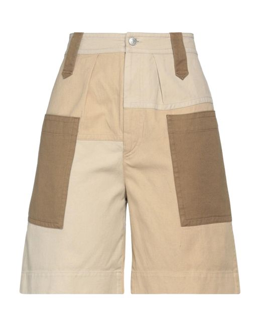 Isabel Marant Natural Patchwork Design Shorts