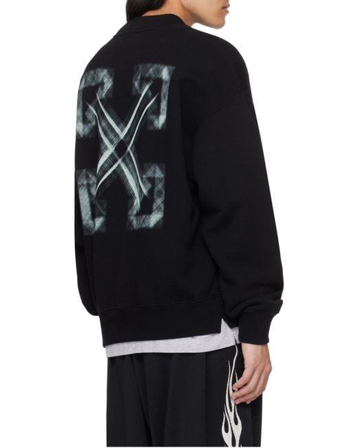 Off-White c/o Virgil Abloh Black Vibe Arrow Skate Crewneck Sweatshirt for men